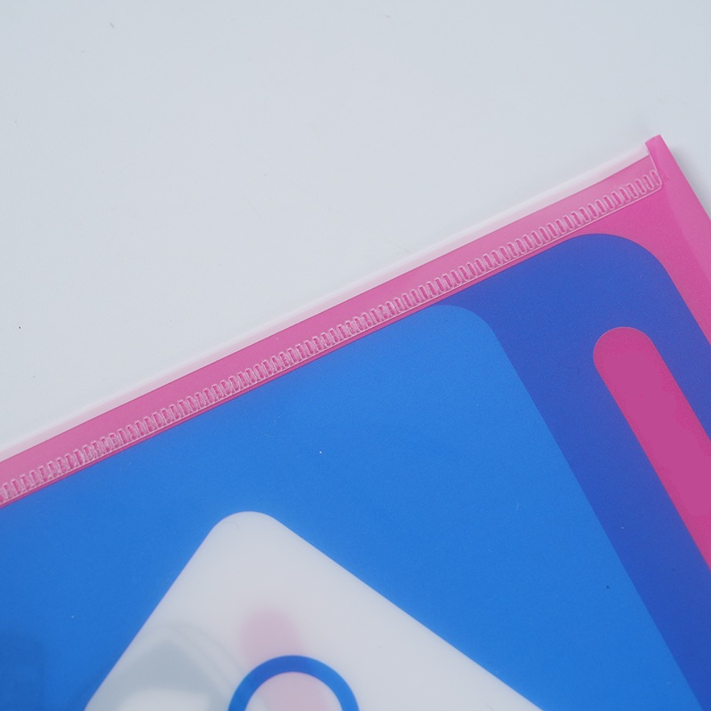 ICustom clear PP document pouch with snap button for corporate meeting kits, printed in colour 4C plus white by Printlab Kuala Lumpur.

