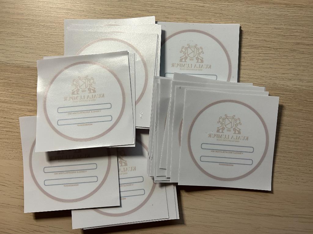 Print Club Membership Car Sticker in Malaysia