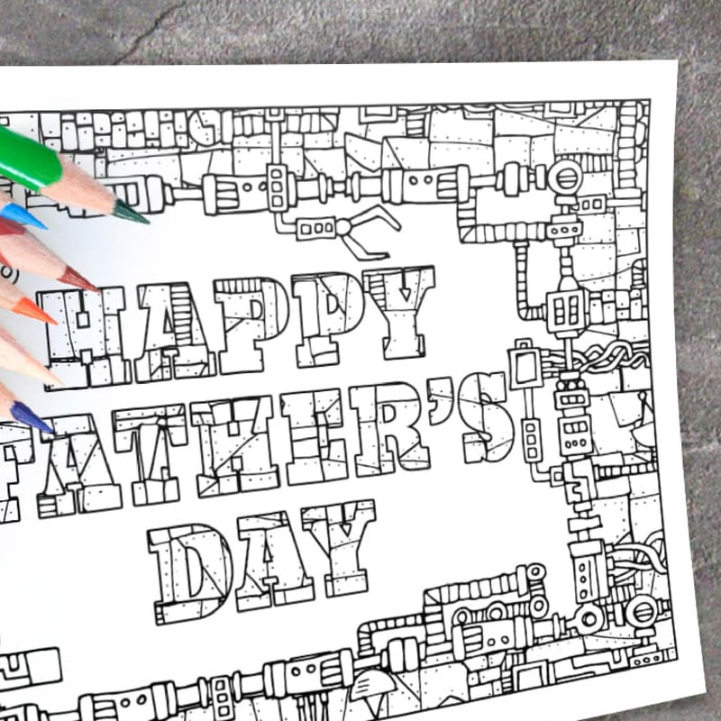 Print Black & White Kids Colouring Sheet