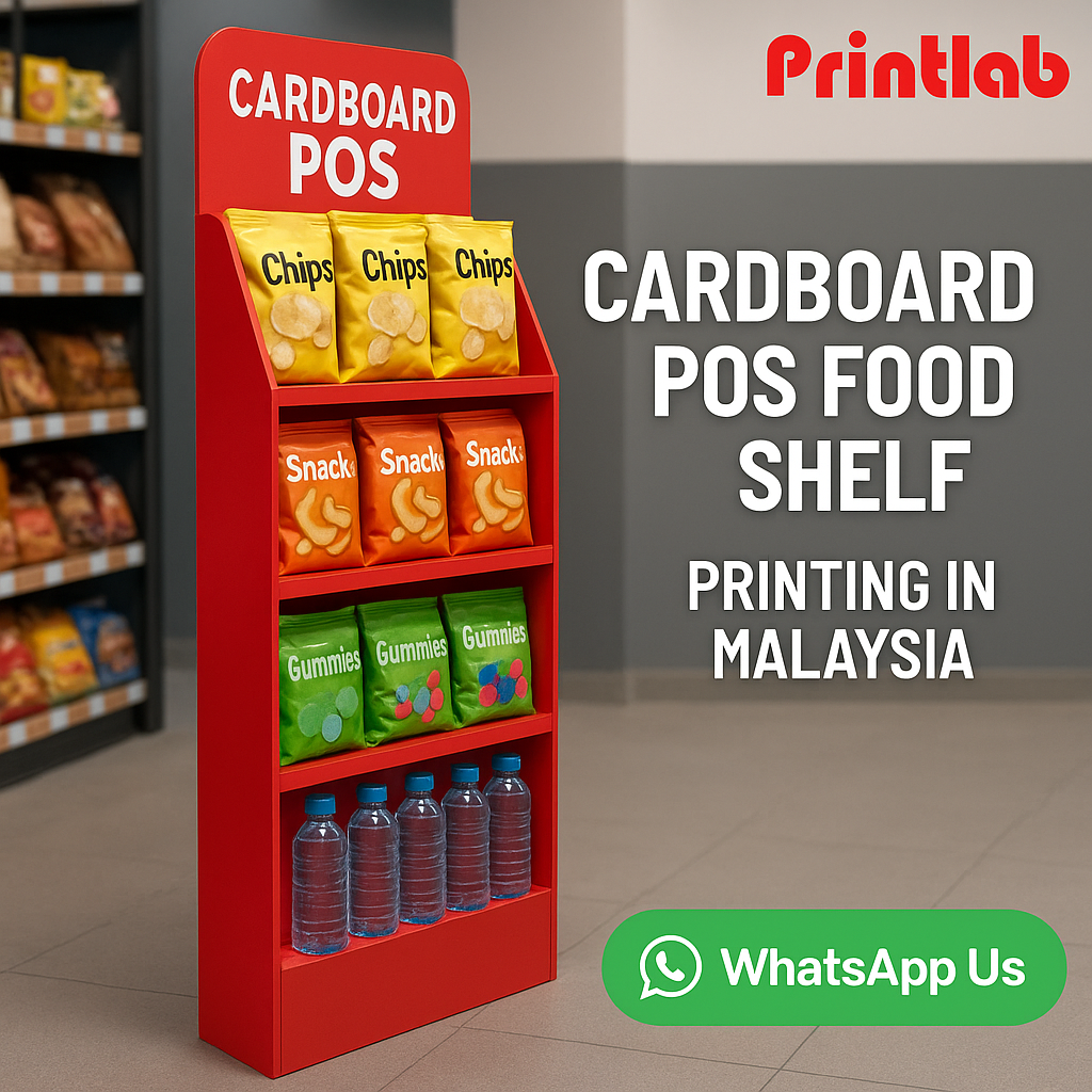Custom Cardboard POS Food Shelf Printing in Malaysia