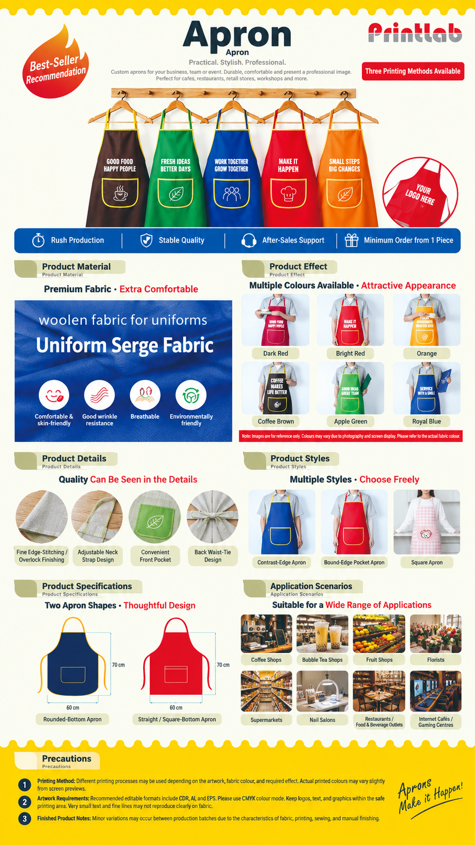 Print Cutom Apron in KL PJ Printlab