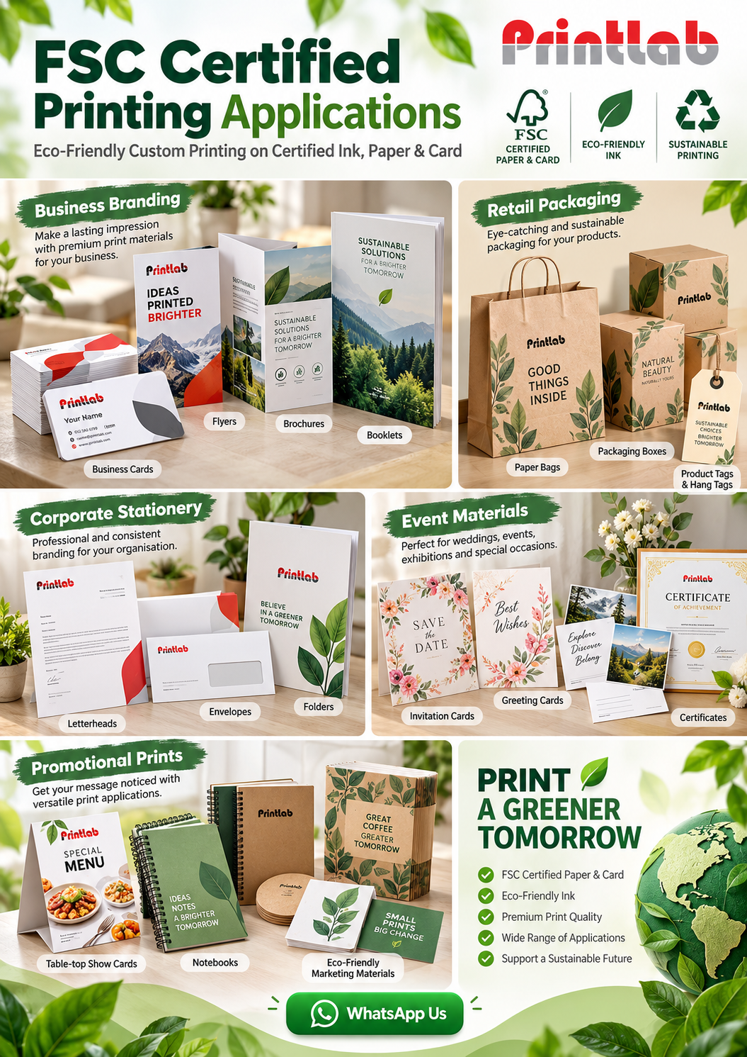 Responsible paper printing using selected FSC-certified paper and card stocks in Kuala Lumpur by Printlab Marketing Sdn Bhd