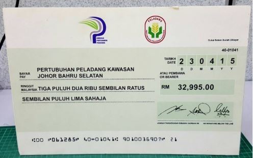 Mockup Cheque