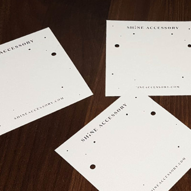 Print Neclace & Earring Cards, Jewelry Display Card