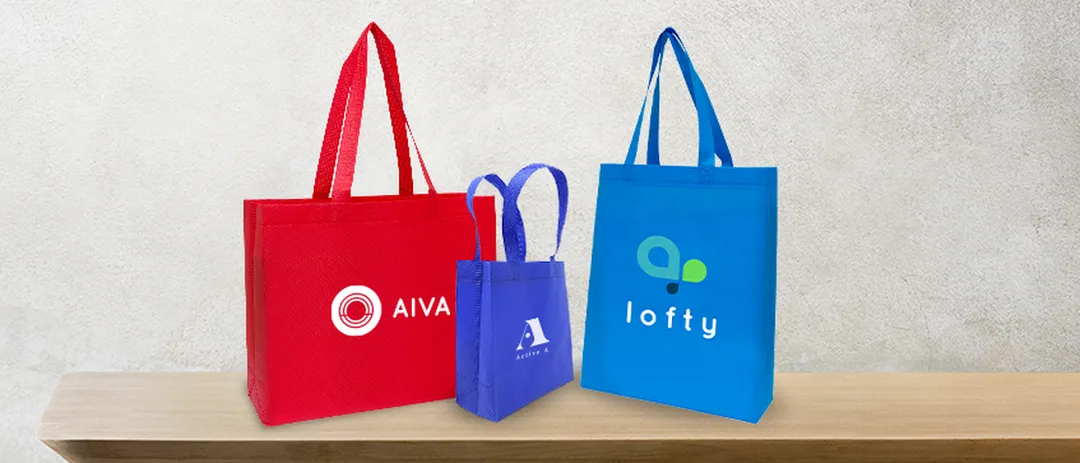 Custom printed non woven bag for event door gifts with company logo in Malaysia