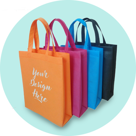 Non woven tote bag with custom logo printing used for corporate event and promotion