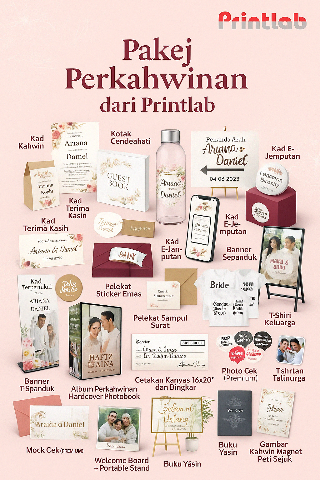 Pakej Perkahwinan Murah Malaysia  Kad Kahwin, Cenderahati & Cetakan Printlab