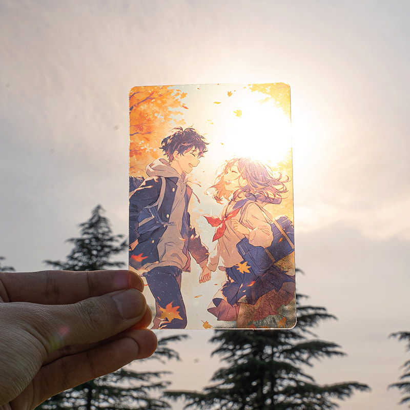 PET transparent anime card printing in Kuala Lumpur with clear floating artwork effect