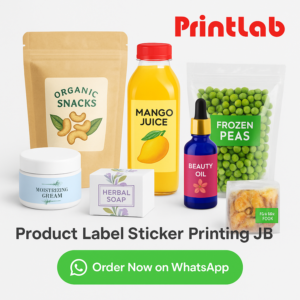 Product Label Sticker Printing in Johor Bahru (JB)