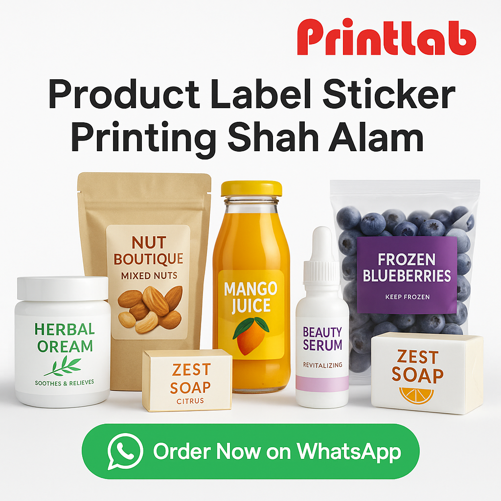 Product Label Sticker Printing in Shah Alam