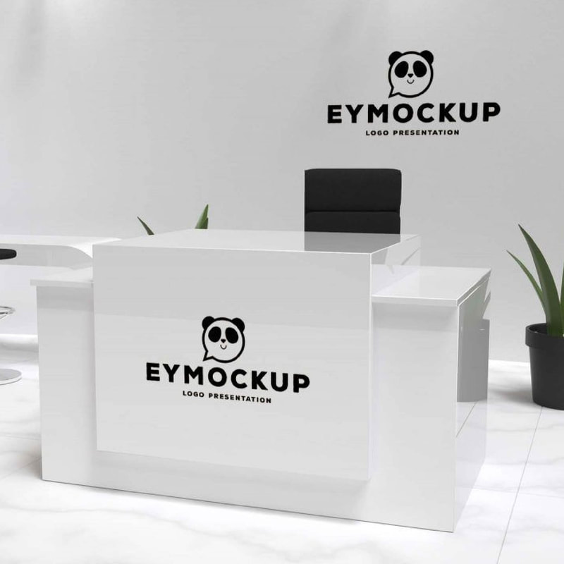 Print Large Format Sticker Receptionist Table Desk, Custom Size Sticker Printing