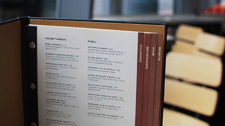 Restaurant Menu Tab Divider