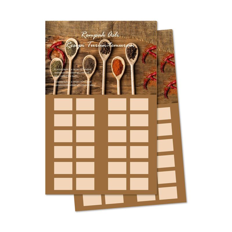 Print Display Board Coffee, Tea, Seasoning, Spices, Toy