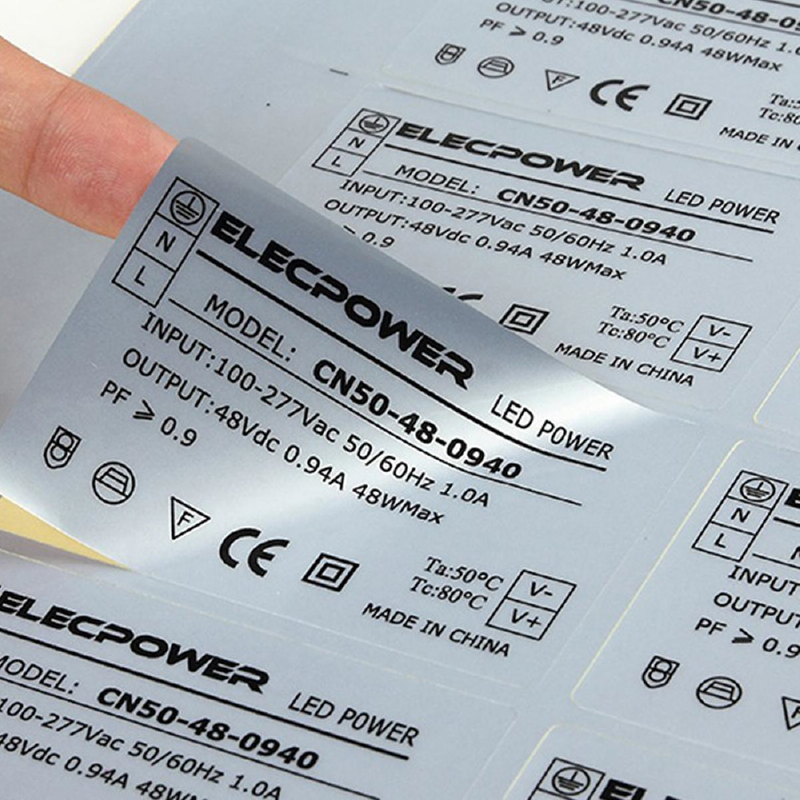 Silver Sticker Printing