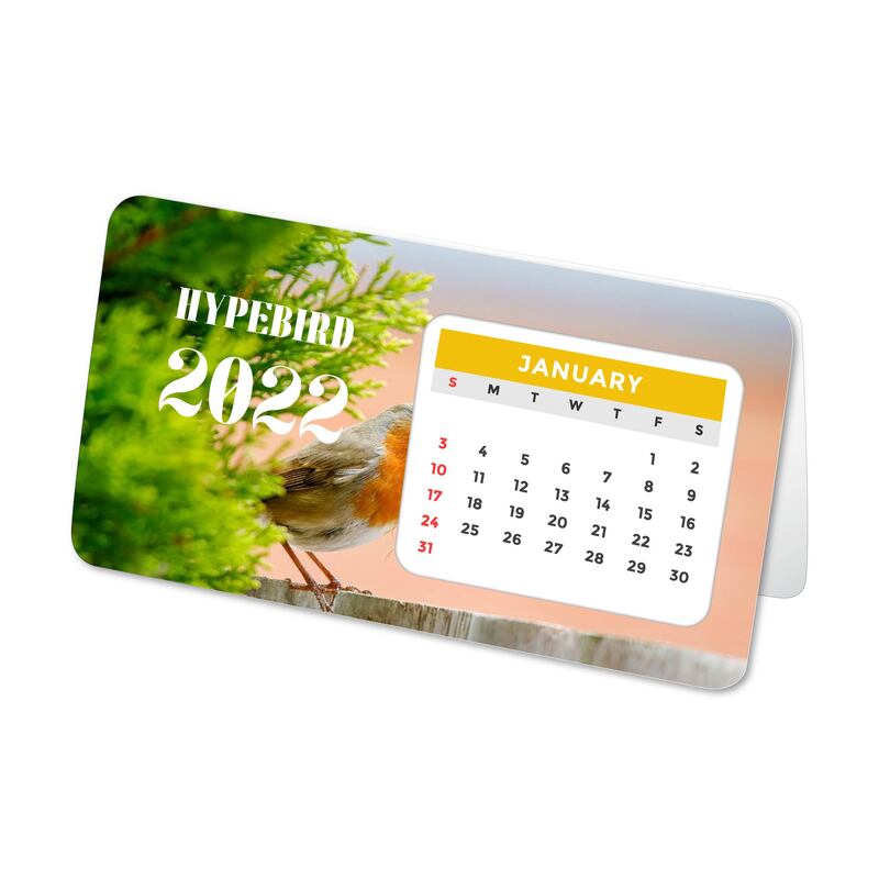 Table Calendar Card Slot