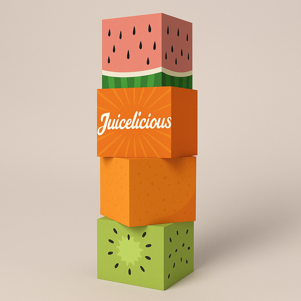 tacked cardboard totem display