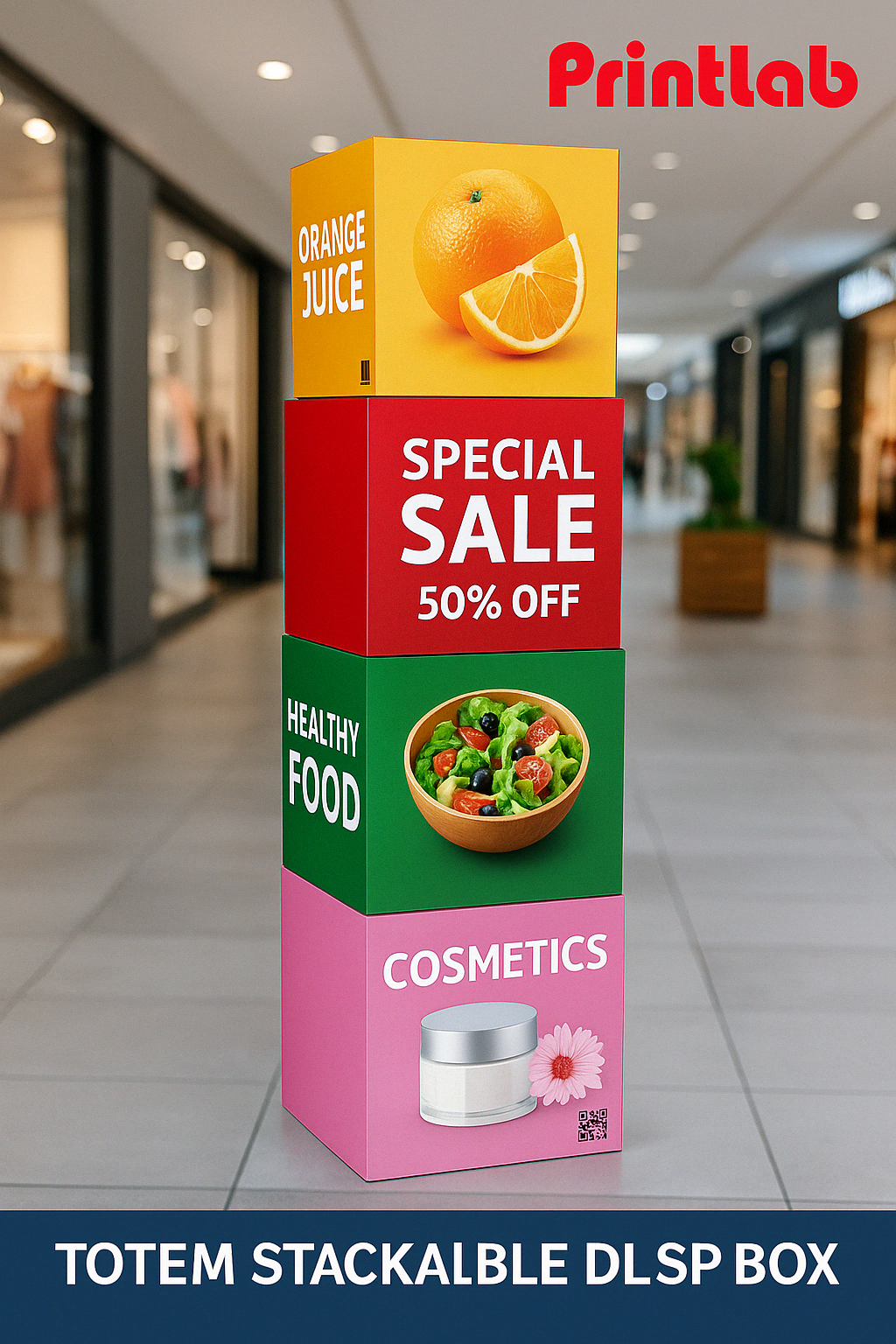 Totem Stackable Display Box Printing in Malaysia
