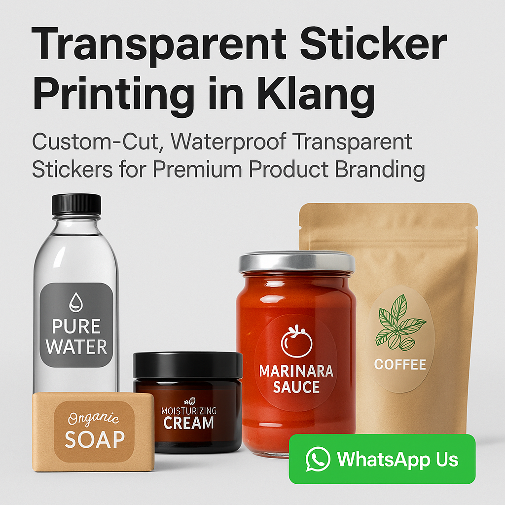 Transparent Sticker Printing in Klang