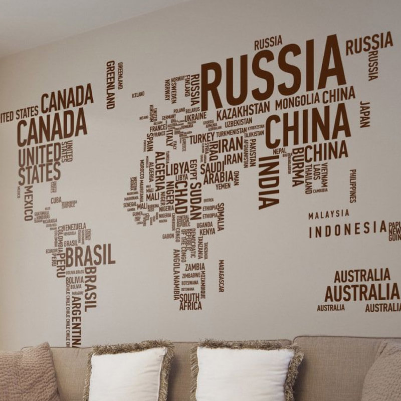 Print Wall Sticker, Wall Paper, Pelekat Kertas Dinding