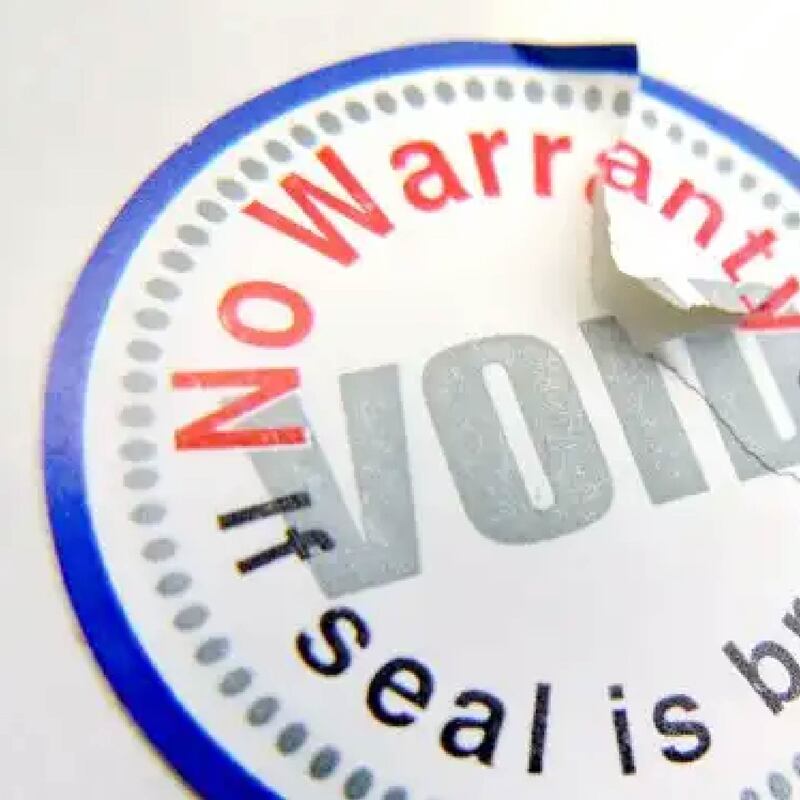 Print Breakable Warranty Sticker