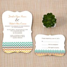 Custom Shaped Wedding Card