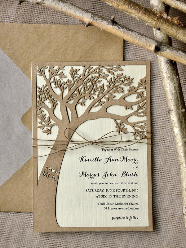 Custom Shaped Wedding Card