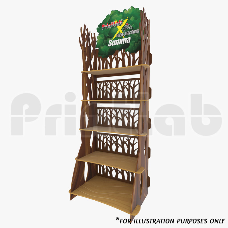 Wooden Design Floor Standee Printing in Malaysia