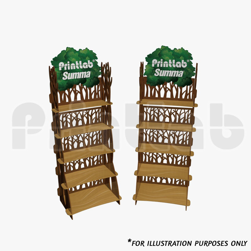Wooden Design Floor Standee Printing in Malaysia