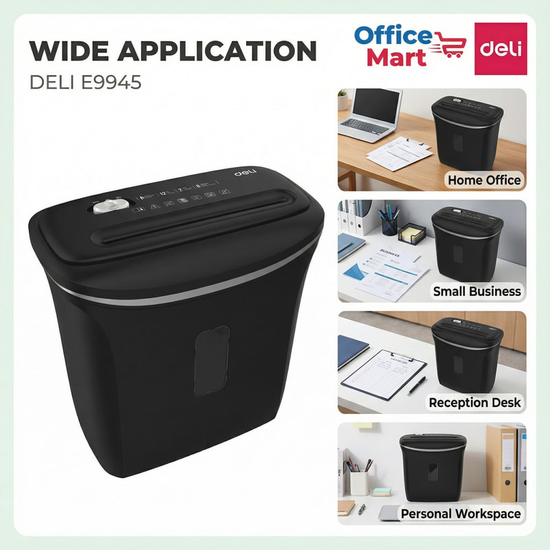Deli Paper Shredder E9945 Wide Application for Office, School & Government