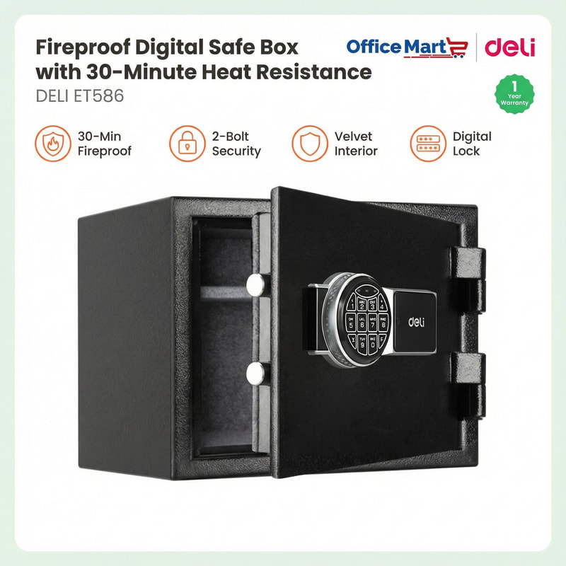 Deli ET586 fireproof digital safe box Malaysia