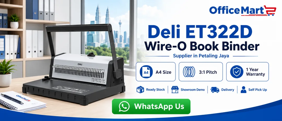 Deli ET322D Wire-O Book Binder supplier in Petaling Jaya at Office Mart Ara Damansara