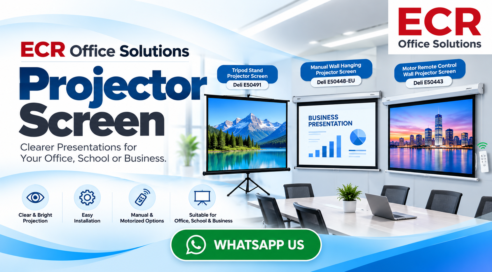 deli-motorized-remote-control-projector-screen-skudai-johor-office-mart