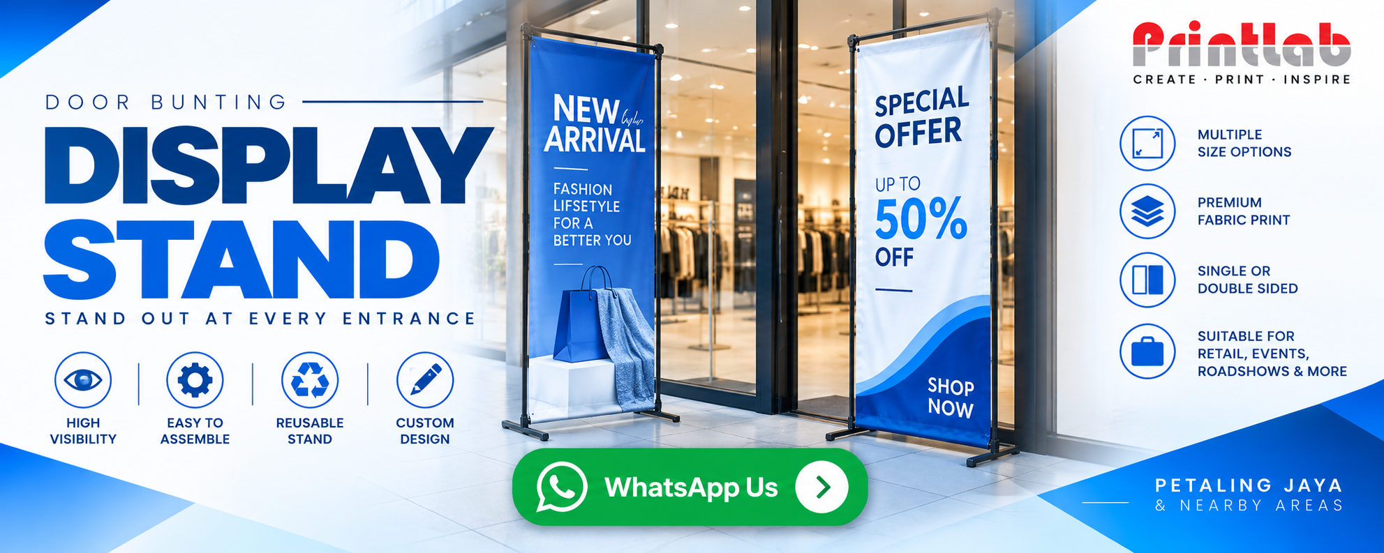 Heavy Duty Water Base Door Bunting Display Stand Printed by Printlab Marketing Ara Damansara Petaling Jaya
Local Business Schema Image File Name: printlab-door-bunting-display-stand-petaling-jaya.png