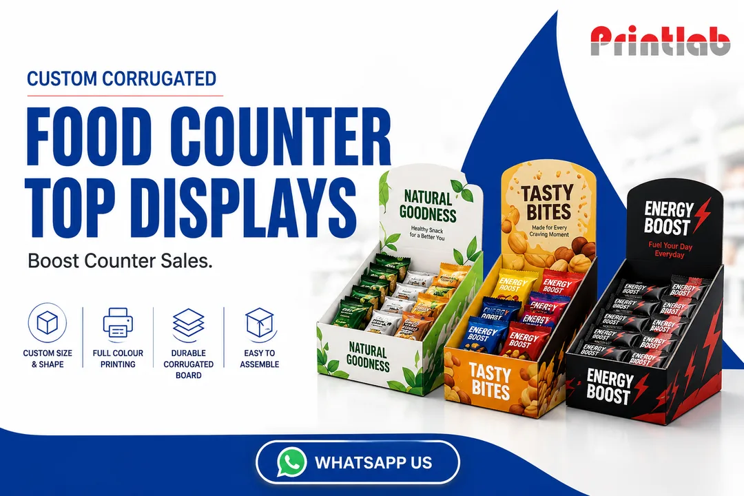 Custom Corrugated Food Counter Top Display Unit Manufactured by Printlab Marketing Ara Damansara Petaling Jaya