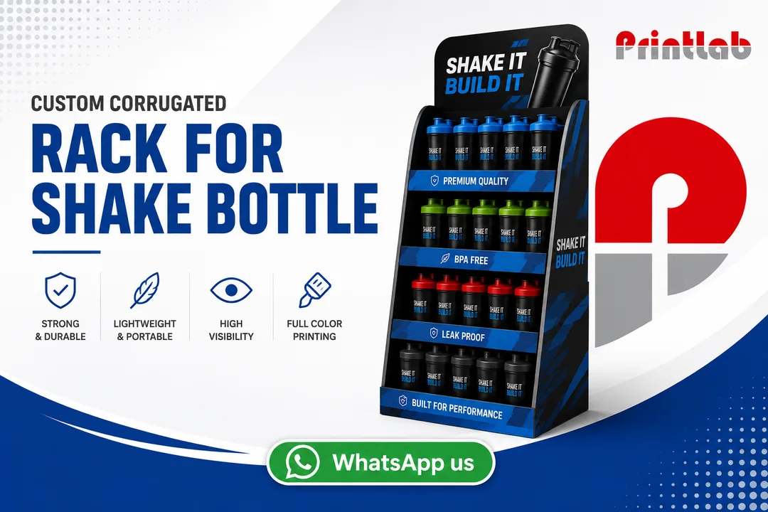 Custom Corrugated Rack for Shake Bottle Manufactured by Printlab Marketing Ara Damansara Petaling Jaya