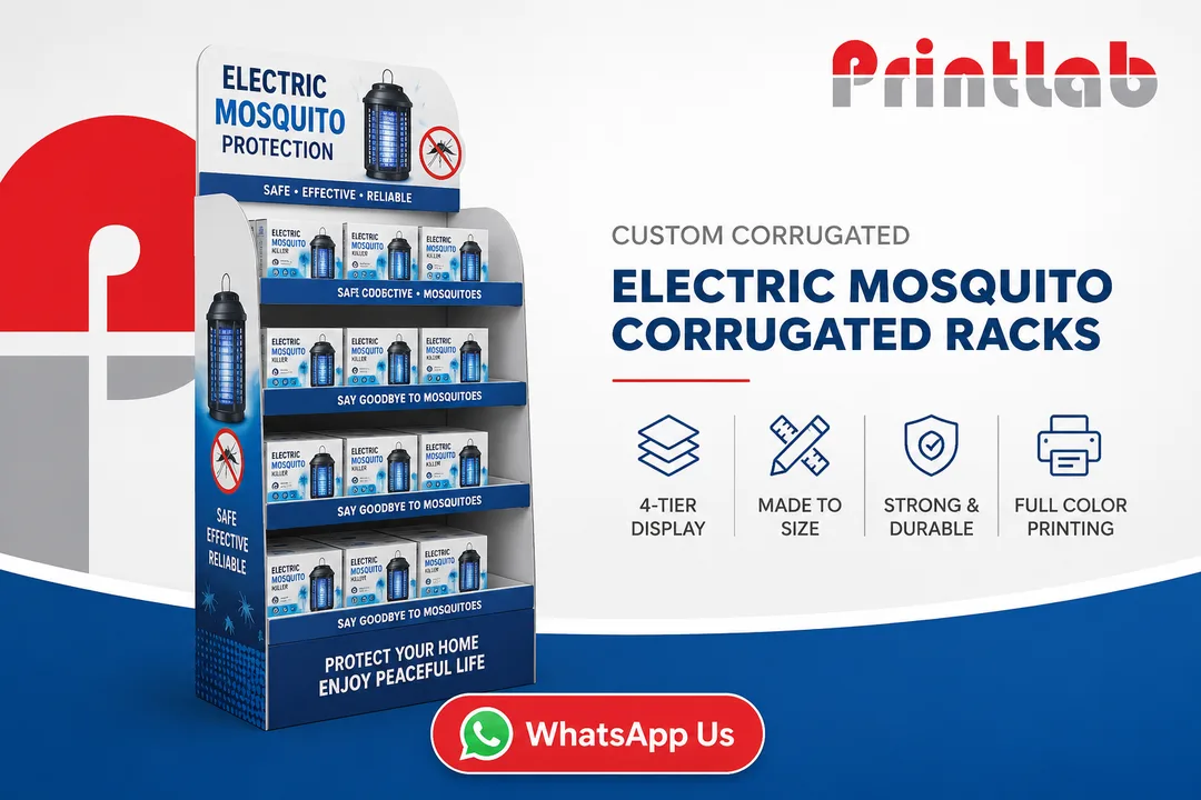 Custom Electric Mosquito Corrugated Display Rack Manufactured by Printlab Marketing Ara Damansara Petaling Jaya