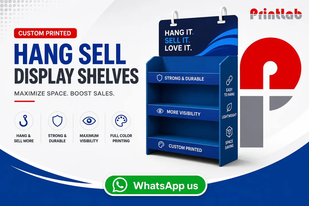 Custom Hang Sell Display Shelves Manufactured by Printlab Marketing Ara Damansara Petaling Jaya