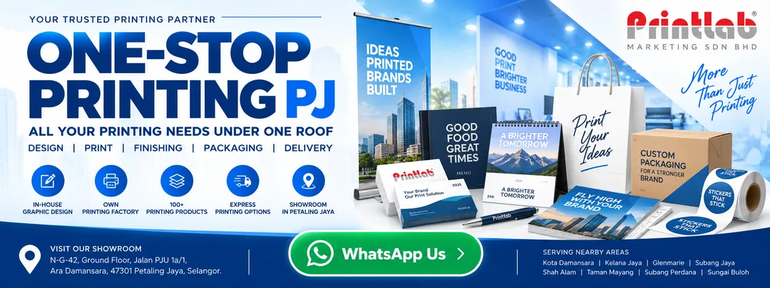 Full Service One Stop Commercial Printing Factory Production Press at Printlab Marketing Ara Damansara Petaling Jaya