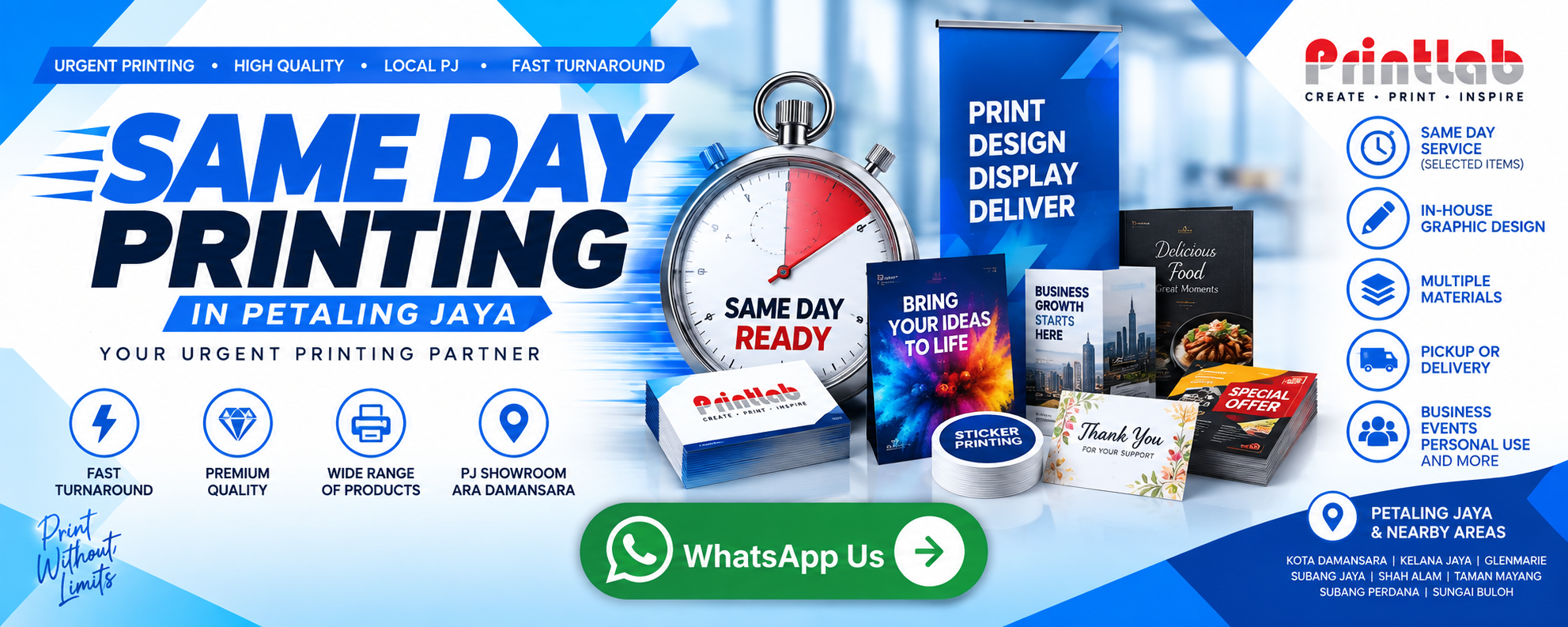 Same Day Express Digital Printing Press Production at Printlab Marketing Ara Damansara Petaling Jaya