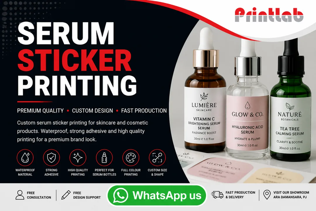Premium Serum Sticker Printing Supplier in Petaling Jaya Selangor