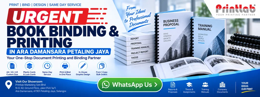 Printlab Ara Damansara Urgent Book Binding and Printing Factory in Petaling Jaya