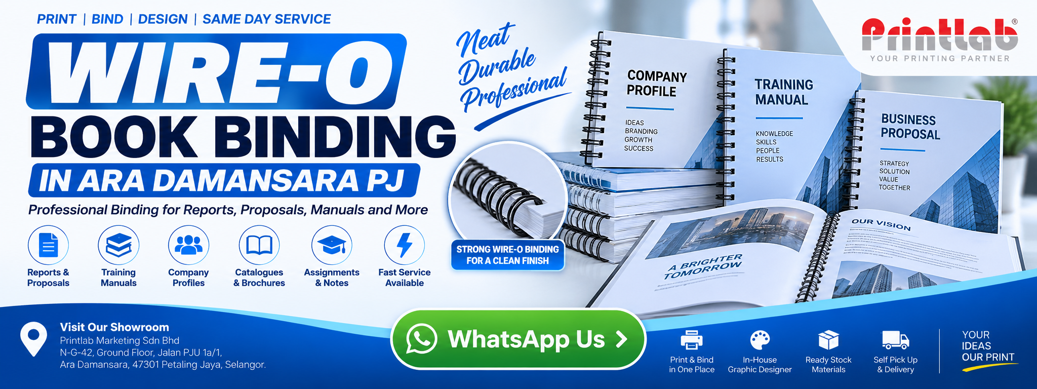 Printlab Ara Damansara Wire-O Book Binding and Industrial Printing Services in Petaling Jaya