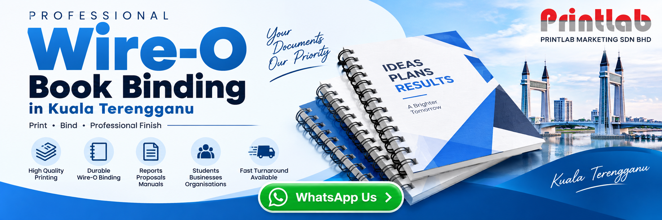 Printlab Twin Loop Wire-O Book Binding and Express Digital Printing Service in Jalan Air Jernih Kuala Terengganu