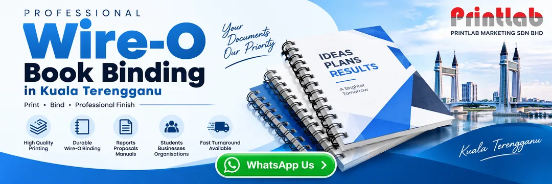Printlab Twin Loop Wire-O Book Binding and Express Digital Printing Service in Jalan Air Jernih Kuala Terengganu