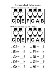 Music Accidentals Worksheet