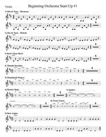 Free Beginning Orchestra Warm Up Exercises