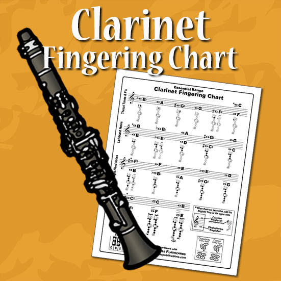 Learn the Clarinet notes and fingerings with our charts and flashcards.