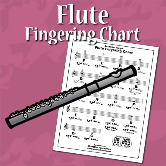 Learn to play every Flute note and fingering with our charts, flashcards, and NinGenius app.