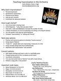 Orchestra Improvisation Handout Page 1