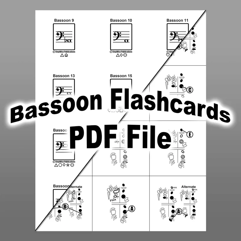 Bassoon Printable PDF Flashcards